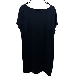 Talbots Navy Blue 100% Cotton Shirt Dress Size 1X